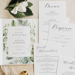 Greenery Pocketfold Wedding Invitation - Warwick Collection, Elle Bee Design