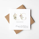 Personalised Floral Monogram Wedding Card