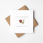 Red Rose Personalised Wedding Day Card