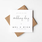 Personalised Modern Wedding Day Card