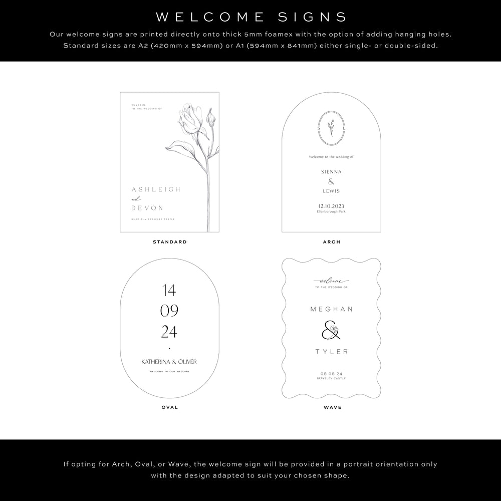 Manor Park - Wedding Welcome Sign