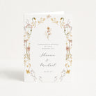 wildflower greetings card with personalised names on the front 