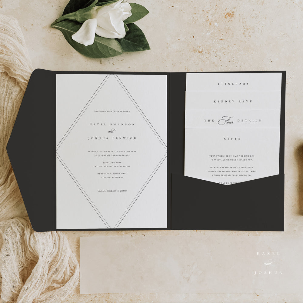 Willesden - Pocketfold Wedding Invitation