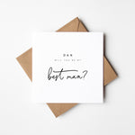 Personalised Will you be my Best Man Card (BMC004)