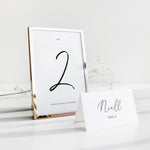 Modern Script Wedding Table Number and Place Card  - Windsor Collection, Elle Bee Design