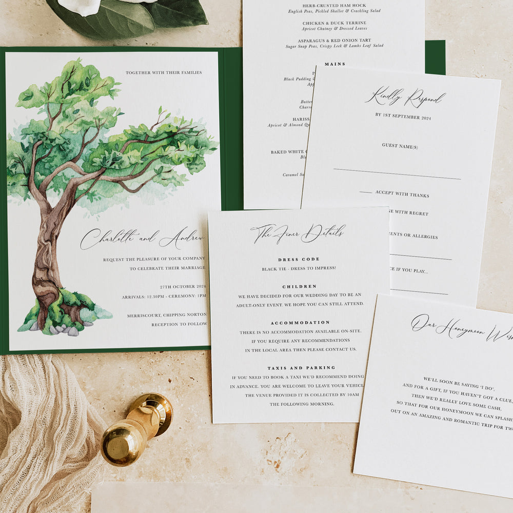 Woodgreen - Pocketfold Wedding Invitation