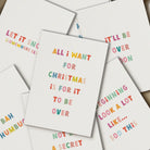 Colourful anti christmas card pack