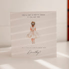 personalised flower girl card with little girls name