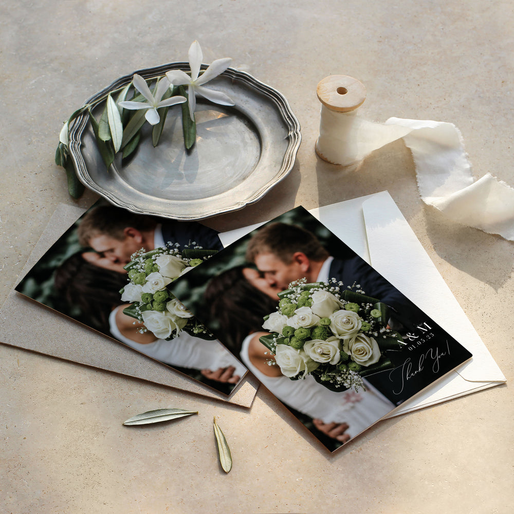 Wedding thank you card | Photo thank you card | Worcester Wedding Supplier