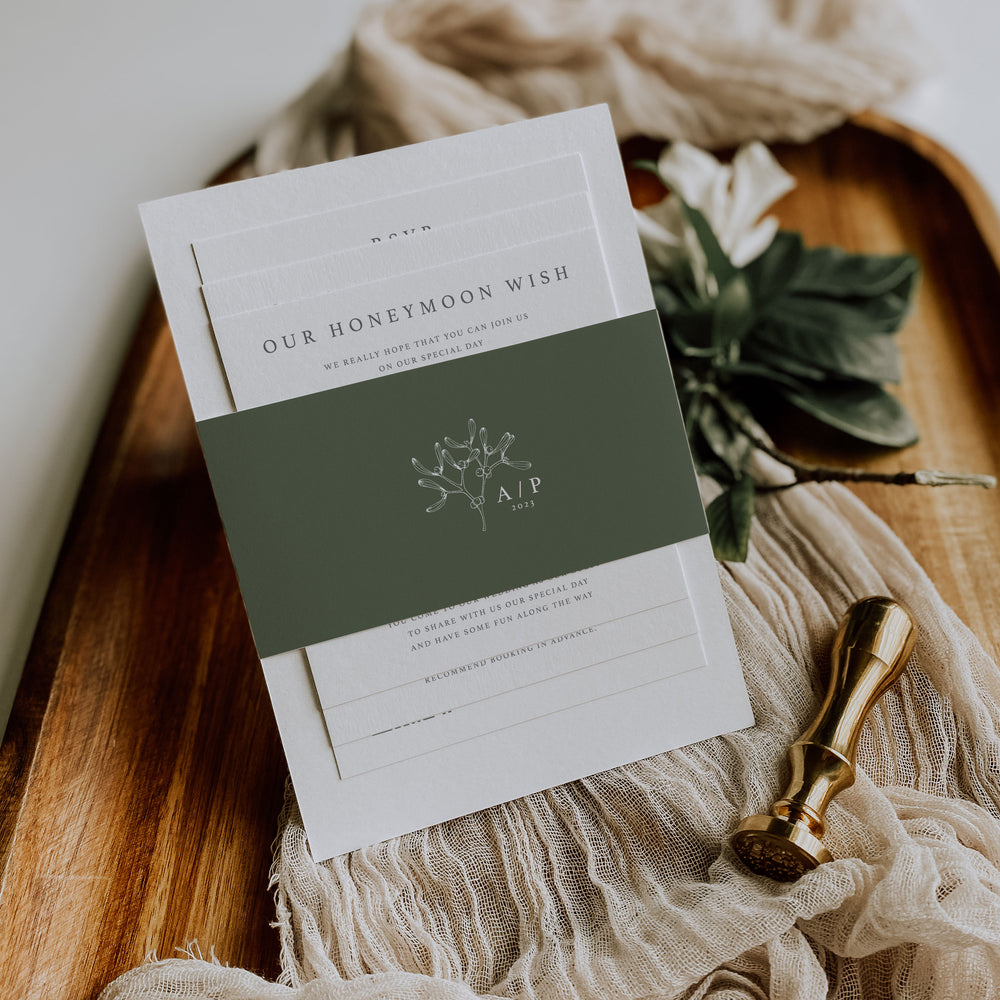 Winter Wedding Invitation Suite - Angel Collection, Elle Bee Design