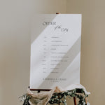 Modern Order of the Day Wedding Sign - Belmont Collection, Elle Bee Design