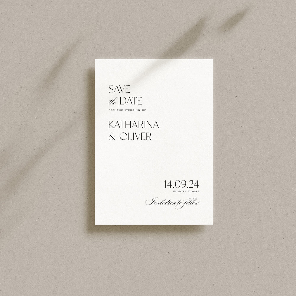 Modern Save the Date Card - Belmont Collection, Elle Bee Design