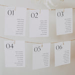 Modern Table Plan Cards - Belmont Collection, Elle Bee Design