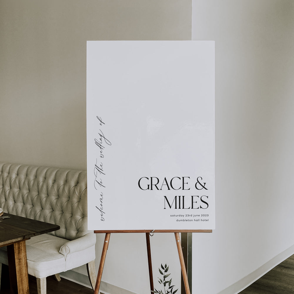 Contemporary Wedding Welcome Sign - Bond Street Collection, Elle Bee Design