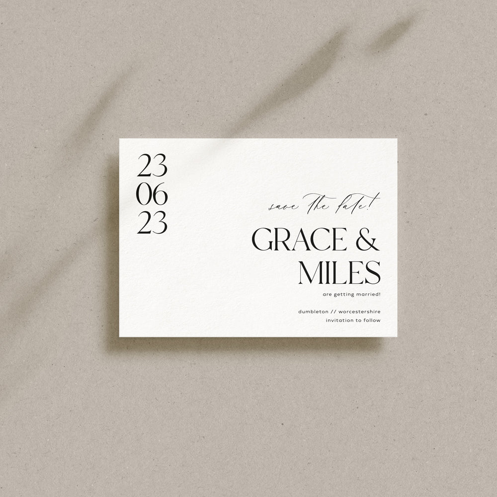 Modern Save the Date Card - Bond Street Collection, Elle Bee Design