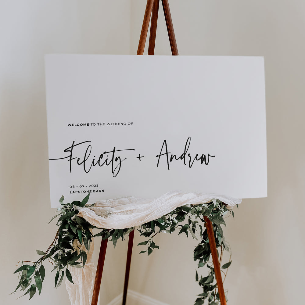 Modern Wedding Welcome Sign - Bredon Collection, Elle Bee Design