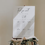 Simple Modern Wedding Table Plan - Chelsea Collection, Elle Bee Design