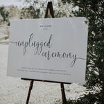 Finchley - Unplugged Ceremony Sign