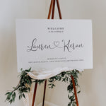 Romantic Script Wedding Welcome Sign - Finchley Collection, Elle Bee Design