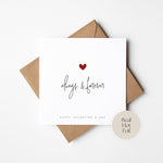 Always & Forever Foil Heart Valentine's Day Card (VAL014)