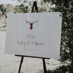 Stag Wedding Welcome Sign - Highgate Collection, Elle Bee Design