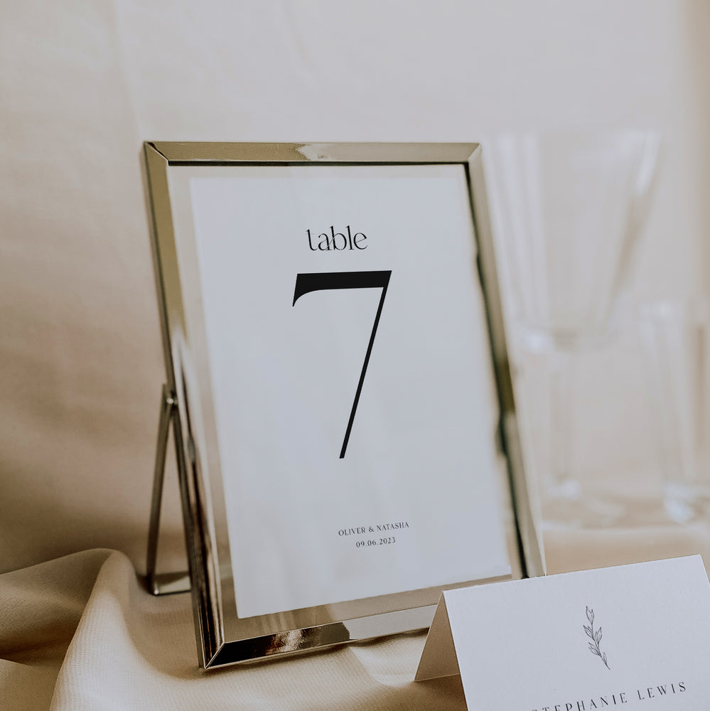 Holland Park - Wedding Table Number