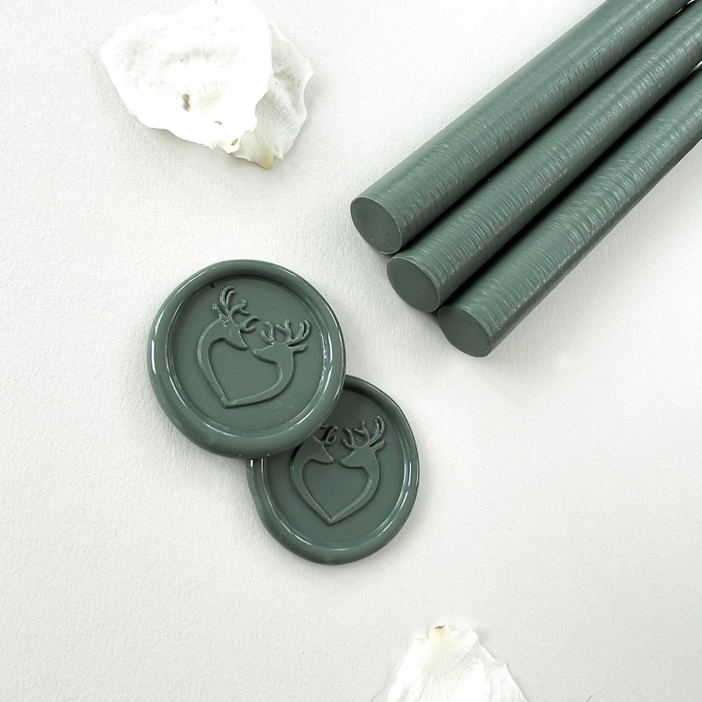 Double Stag Head - Self Adhesive Wax Seal - 20 Colours available