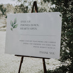 Greenery Unplugged Ceremony Sign - Hyde Park Collection, Elle Bee Design