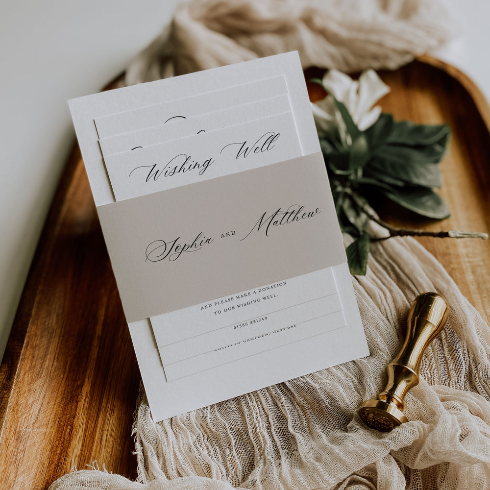 Calligraphy Wedding Invitation Suite - Kensington Collection, Elle Bee Design