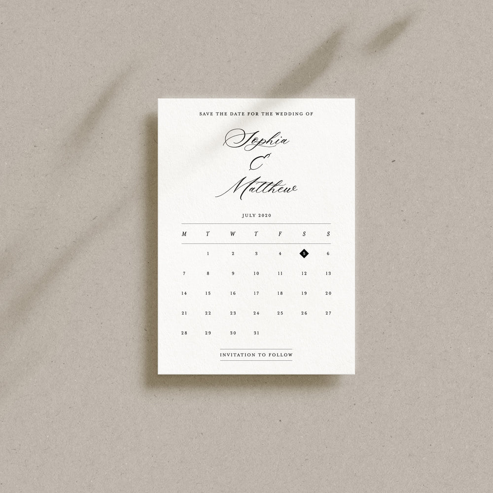 Classic Save the Date Calendar - Kensington Collection, Elle Bee Design