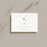 Celestial Moon and Stars Save the Date Card - Lunar Collection, Elle Bee Design