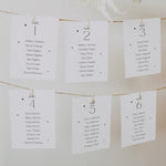 Moon and Stars Table Plan Cards - Lunar Collection, Elle Bee Design