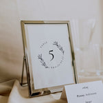 Classic Wedding Table Number - Newbury Collection, Elle Bee Design