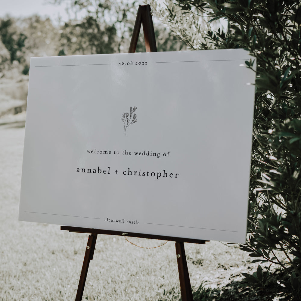 Simple and Elegant Wedding Welcome Sign - Shoreditch Collection, Elle Bee Design