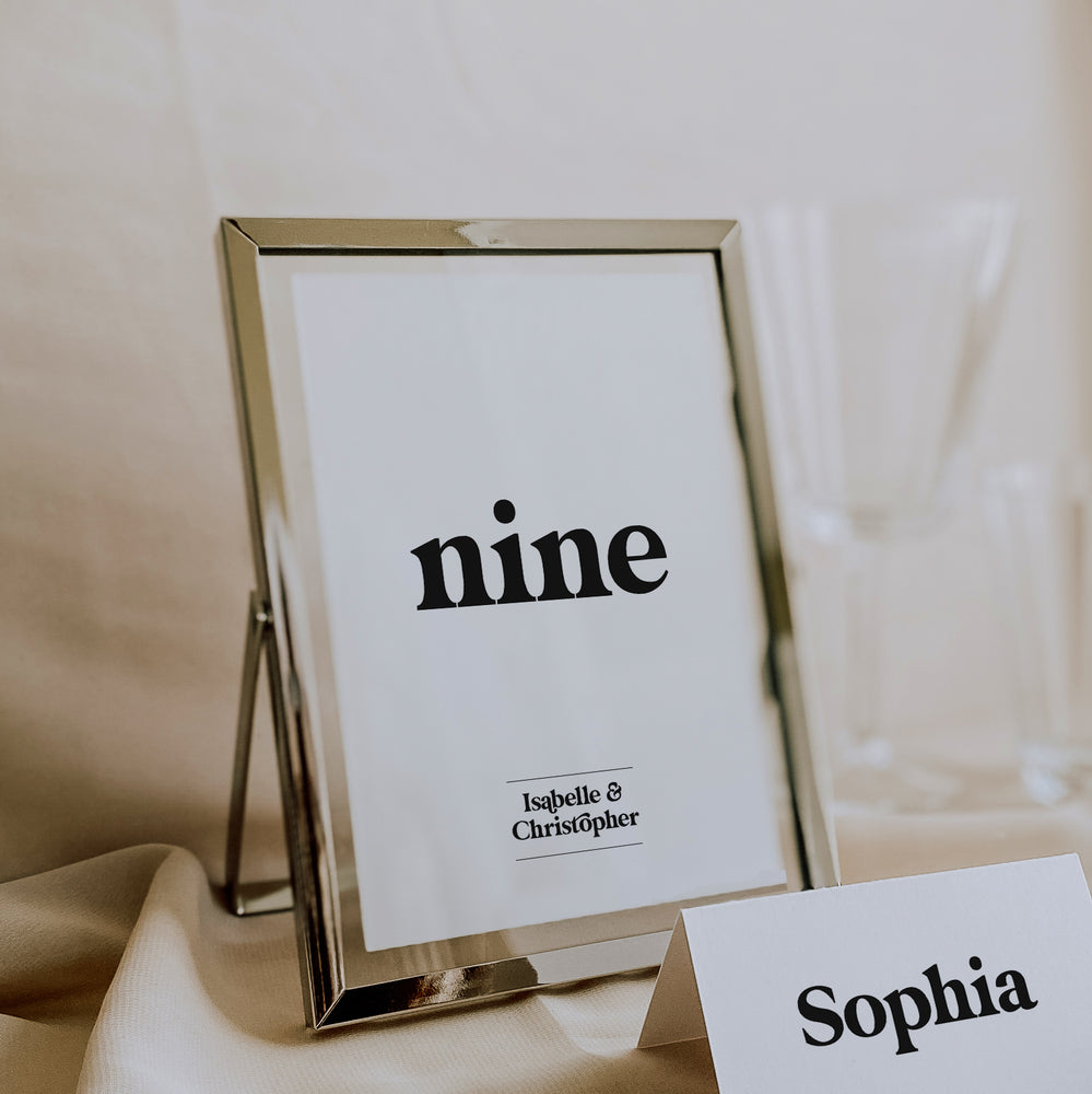 Modern Retro Wedding Table Number - Soho Collection, Elle Bee Design