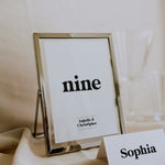 Soho - Wedding Table Number