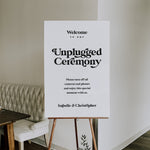 Retro Unplugged Ceremony Sign - Soho Collection, Elle Bee Design